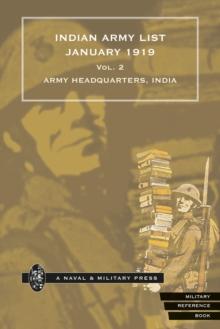 Indian Army List January 1919 - Volume 2