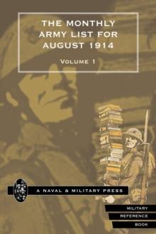 The Monthly Army List for August 1914 - Vol 1