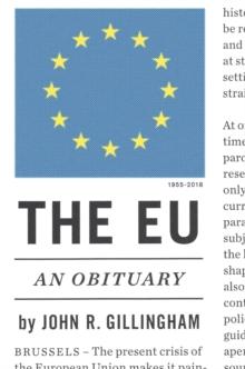 The EU : An Obituary