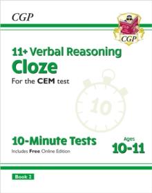 11+ CEM 10-Minute Tests: Verbal Reasoning Cloze - Ages 10-11 Book 2 (with Online Edition)