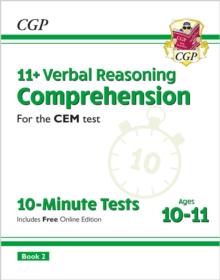 11+ CEM 10-Minute Tests: Comprehension - Ages 10-11 Book 2 (with Online Edition)