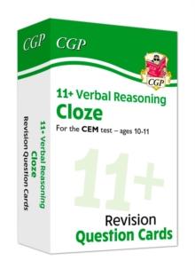 11+ CEM Revision Question Cards: Verbal Reasoning Cloze - Ages 10-11