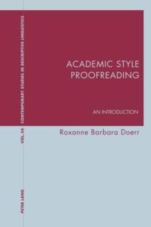 Academic Style Proofreading : An Introduction