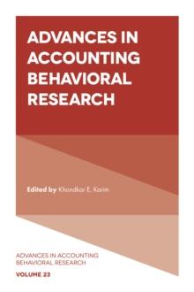 Advances in Accounting Behavioral Research