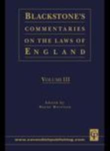 Blackstone's Commentaries on the Laws of England Volumes I-IV