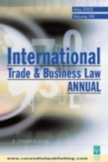 International Trade and Business Law Review : Volume VIII