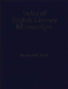 Index of English Literary Manuscripts : Volume 3, Part 4, Sterne-Young