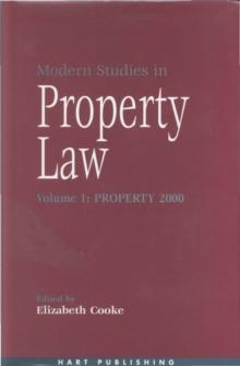 Modern Studies in Property Law - Volume 1