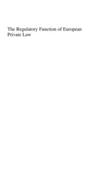 Regulatory Function of European Private Law