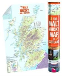 The MALT WHISKY MAP OF SCOTLAND : Folded, Rolled, Tubed