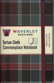 Waverley (M): Gordon Red Weathered Tartan Cloth Commonplace Notebook