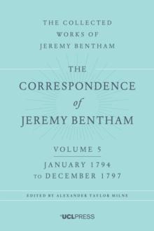 The Correspondence of Jeremy Bentham, Volume 5 : January 1794 to December 1797