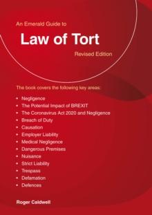 An Emerald Guide To Law Of Tort : Revised Edition 2020