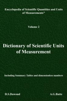 Dictionary of Scientific Units of Measurement - Volume II