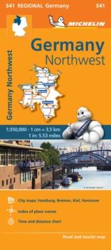 Germany Northwest - Michelin Regional Map 541 : Map