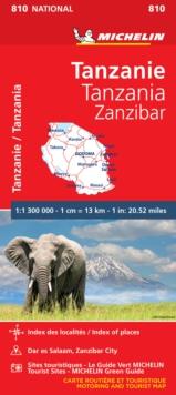 Tanzania & Zanzibar - Michelin National Map 810 : Map