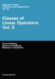 Classes of Linear Operators