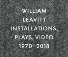 William Leavitt : Installations, Plays, Video, 1970-2018