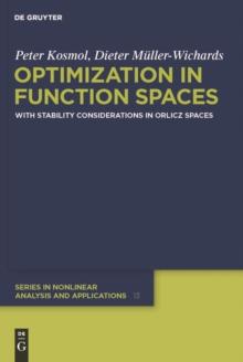 Optimization in Function Spaces : With Stability Considerations in Orlicz Spaces