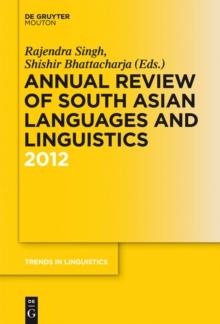 Annual Review of South Asian Languages and Linguistics : 2012