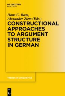 Constructional Approaches to Syntactic Structures in German