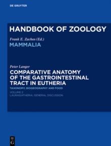 Comparative Anatomy of the Gastrointestinal Tract in Eutheria II : Taxonomy, Biogeography and Food. Laurasiatheria