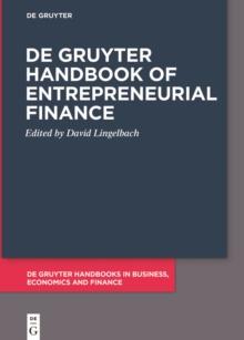 De Gruyter Handbook of Entrepreneurial Finance