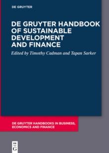 De Gruyter Handbook of Sustainable Development and Finance