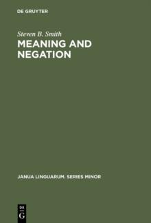 Meaning and Negation