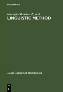 Linguistic Method : Essays in Honor of Herbert Penzl