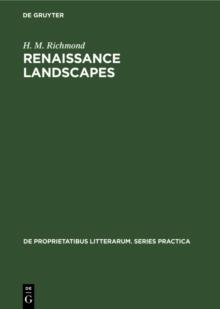 Renaissance landscapes : English lyrics in a European tradition