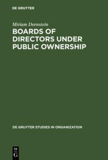 Boards of Directors under Public Ownership : A Comparative Perspective