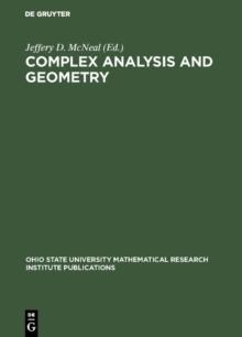 Complex Analysis and Geometry : Proceedings of a Conference at The Ohio State University, June 3-6, 1999