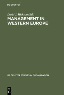 Management in Western Europe : Society, Culture and Organization in Twelve Nations