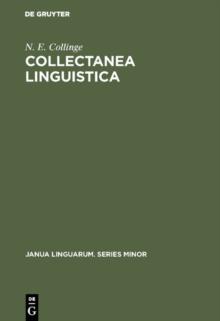 Collectanea Linguistica : Essays in General and Genetic Linguistics