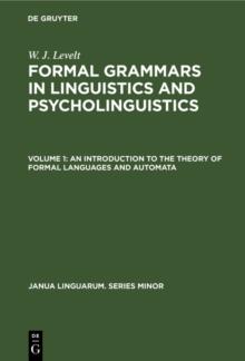 An Introduction to the Theory of Formal Languages and Automata