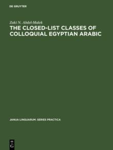 The Closed-List Classes of Colloquial Egyptian Arabic