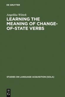 Learning the meaning of change-of-state verbs : A case study of German child language