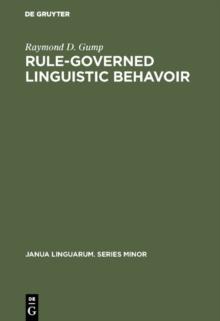 Rule-governed linguistic behavoir