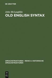 Old English Syntax : a handbook