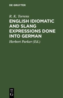 English idiomatic and slang expressions done into German