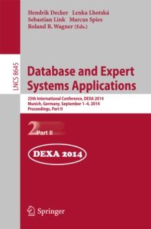 Database and Expert Systems Applications : 25th International Conference, DEXA 2014, Munich, Germany, September 1-4, 2014. Proceedings, Part II