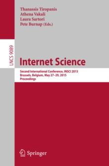 Internet Science : Second International Conference, INSCI 2015, Brussels, Belgium, May 27-29, 2015, Proceedings