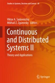 Continuous and Distributed Systems II : Theory and Applications