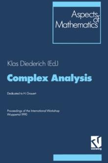 Complex Analysis : Proceedings of the International Workshop Wuppertal 1990