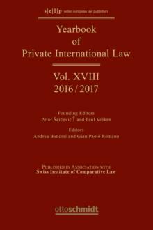 Yearbook of Private International Law Vol. XVIII - 2016/2017