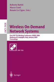 Wireless On-Demand Network Systems : First IFIP TC6 Working Conference, WONS 2004, Madonna di Campiglio, Italy, January 21-23, 2004, Proceedings