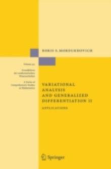 Variational Analysis and Generalized Differentiation II : Applications