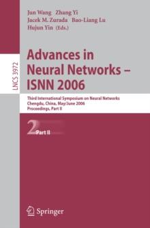 Advances in Neural Networks - ISNN 2006 : Third International Symposium on Neural Networks, ISNN 2006, Chengdu, China, May 28 - June 1, 2006, Proceedings, Part II