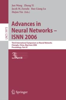 Advances in Neural Networks - ISNN 2006 : Third International Symposium on Neural Networks, ISNN 2006, Chengdu, China, May 28 - June 1, 2006, Proceedings, Part III